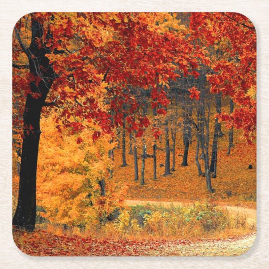 秋路 スクエアペーパーコースター (正面)