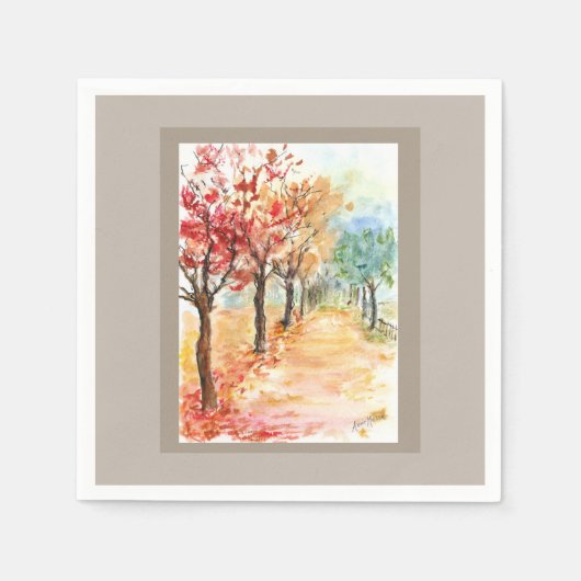 秋路 スタンダードカクテルナプキン (正面)