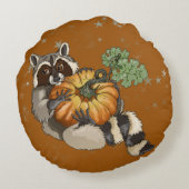 秋転がに来て ラウンドクッション (裏面)