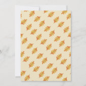 秋農業動物納屋周囲の庭ドライブバイベビーシャワー 招待状 (裏面)