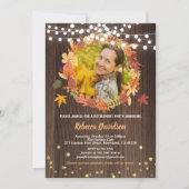 秋退職パーティー感謝祭の田舎の写真 招待状 (正面)