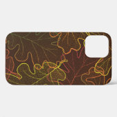 秋透き樫の葉木柄背景。 Case-Mate iPhoneケース (裏面 (横))