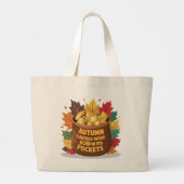 秋運の金ゴールド ラージトートバッグ (裏面)