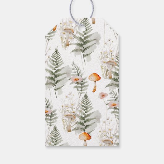 秋野生きのこの赤ちゃん感謝していシャワーユーラベル ギフトタグ (裏面)