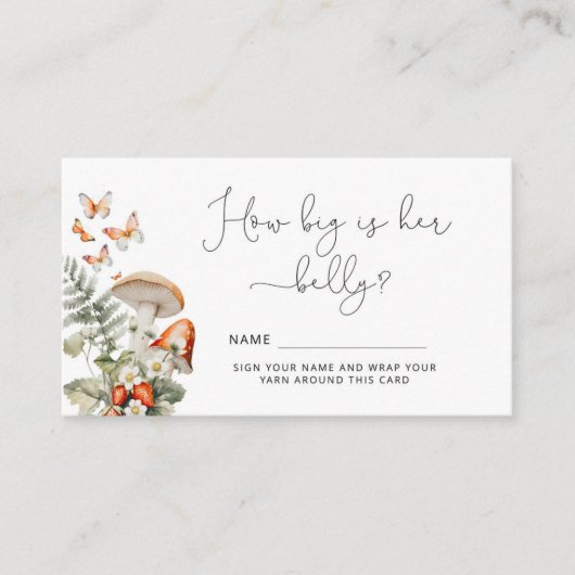 秋野生のキノコどのぐらいの大きなママの腹 エンクロージャーカード (正面)