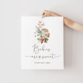 秋野生のキノコのベビーは甘いポスター ポスター