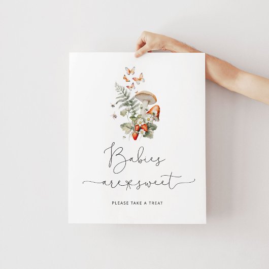 秋野生のキノコのベビーは甘いポスター ポスター