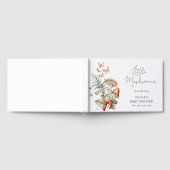 秋野生の小さなキノコの赤ちゃんシャワー ゲストブック (全面)