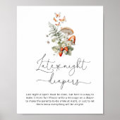 秋野生キノコ深夜おむつゲームポスター ポスター (正面)