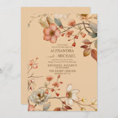秋野結婚花フローラ 招待状 (正面/裏面)