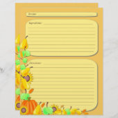 秋野菜テーマレシピページ (正面/裏面)