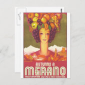 秋野Aメラノヴィンテージ旅行ポスター ポストカード (正面/裏面)