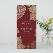 秋金ゴールドとブルゴーニュ離れー結婚式 プログラム (スタンド正面)