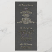 秋金ゴールドと黒板離れ結婚式 プログラム (裏面)