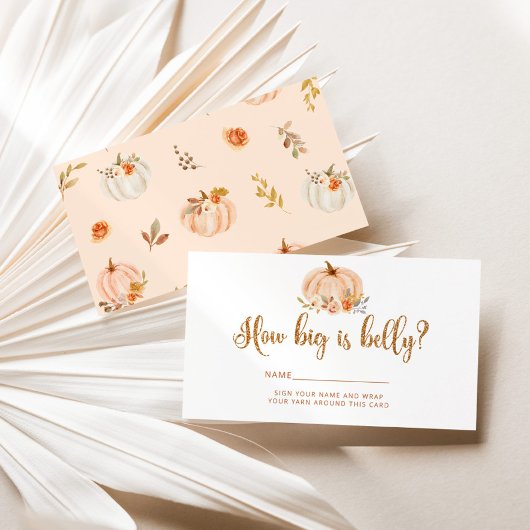 秋金ゴールドフォイルかぼちゃどのぐらい大きなママの腹 エンクロージャーカード