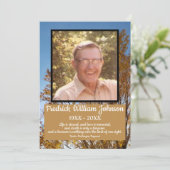 秋金ゴールドリーフツリーフォトネーム引用文葬儀 プログラム (スタンド正面)