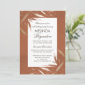 秋金ゴールド小麦オレンジ素朴誕生パーティー 招待状 (スタンド正面)