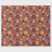 秋開花と秋の花結婚の継ぎ目 ラッピングペーパー (フラット)