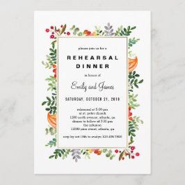 秋開花秋リハーサルディナー招待状 招待状