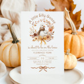 秋間抜けグースQRコードベビーシャワー 招待状