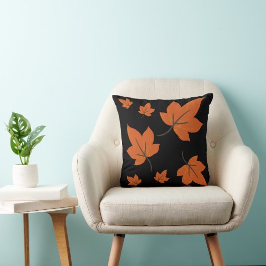 秋離れのオレンジ クッション (椅子)