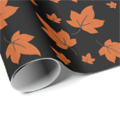 秋離れのオレンジ ラッピングペーパー (ロールコーナー)