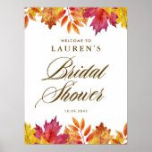 秋離れの秋ブライダルシャワーへようこそ ポスター (正面)