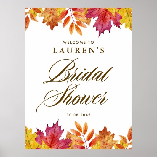 秋離れの秋ブライダルシャワーへようこそ ポスター (正面)