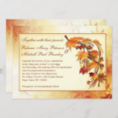 秋離れの結婚 招待状 (正面/裏面)