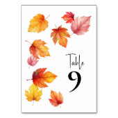 秋離れの表結婚の数が減る テーブルナンバー (裏面)