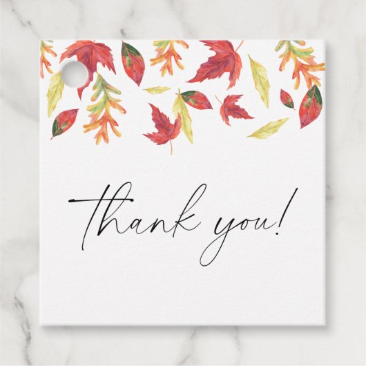 秋離れの赤ちゃんシャワーありがとう フェイバータグ (正面)