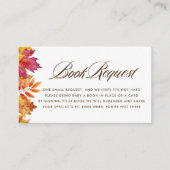 秋離れの赤ちゃんシャワー予約リクエスト エンクロージャーカード (正面)