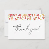 秋離れの赤ちゃんシャワー – サンキューカード (正面)