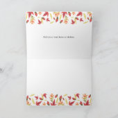 秋離れの赤ちゃんシャワー – サンキューカード (内部)