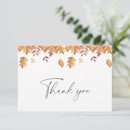 秋離れの赤ちゃんシャワー – サンキューカード (スタンド正面)