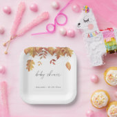 秋離れの赤ちゃんシャワー ペーパープレート (パーティー)