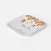 秋離れの赤ちゃんシャワー ペーパープレート (傾斜あり)