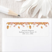 秋離れの赤ちゃんシャワー ラベル (インサイチュ)