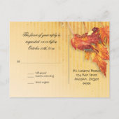 秋離れのRSVP応答はがき インビテーションポストカード (裏面)