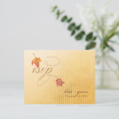 秋離れのRSVP応答はがき インビテーションポストカード (スタンド正面)