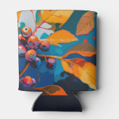 秋離れウッドランド。紅葉とベリー 缶クーラー (裏面)