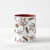 秋離れブラウンマグのアウトライン マグカップ (中央)