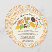 秋離れ秋ブライダルシャワー招待状 招待状 (正面/裏面)