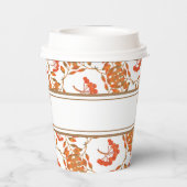 秋離れ金ゴールドとBerlies Botanicalカスタマイズ可能 紙コップ (裏面)