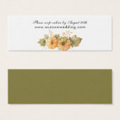 秋離れRust Pumpkin結婚のWebサイトRSVPカード (正面&裏面)