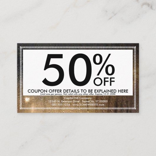 秋雨クーポンカード 割引カード (正面)