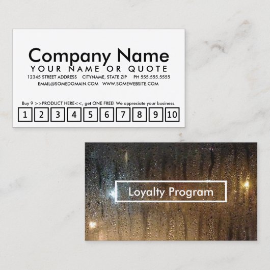 秋雨ロイヤリティプログラム ロイヤリティカード (正面/裏面)