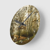 秋霧 ラウンド壁時計 (傾斜)