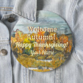 秋風景の水彩 缶バッジ (インサイチュ)