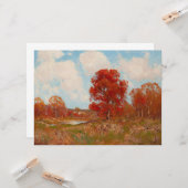 秋風景（秋の田園風景） （赤木） カード (正面/裏面インサイチュ)